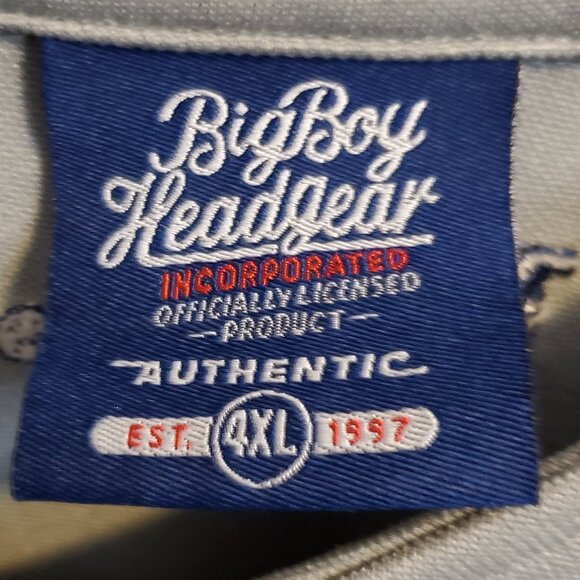 Big Boy Headgear Men's NLBM Jersey size 4X Gray with  Blue & White accents. - Picture 4 of 7